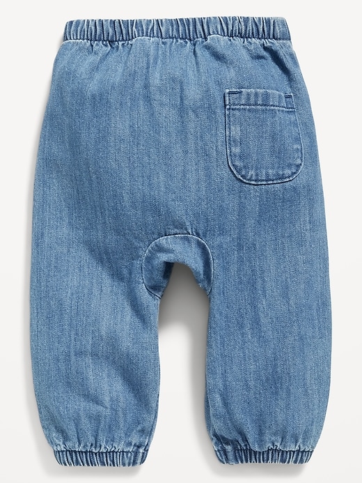 View large product image 2 of 2. Pull-On Chambray Pants for Baby