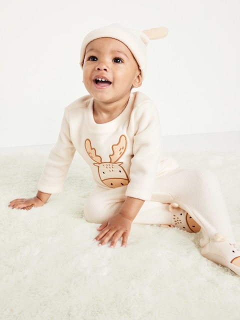 Microfleece Graphic 3-Piece Layette Set for Baby - Moose