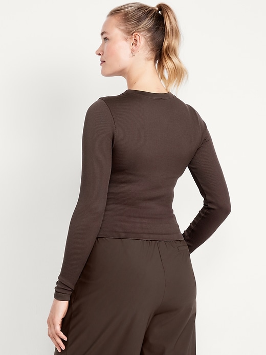 Image number 6 showing, Exhale Seamless Fitted Rib T-Shirt