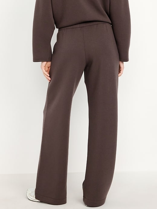 Image number 2 showing, High-Waisted Bounce Fleece Wide-Leg Sweatpants