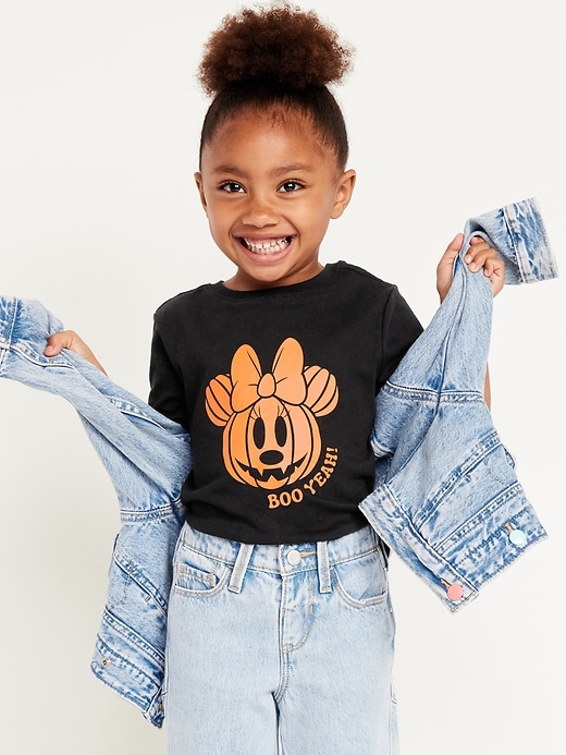 View large product image 1 of 2. Disney© Pumpkin Minnie Mouse Unisex Graphic T-Shirt for Toddler