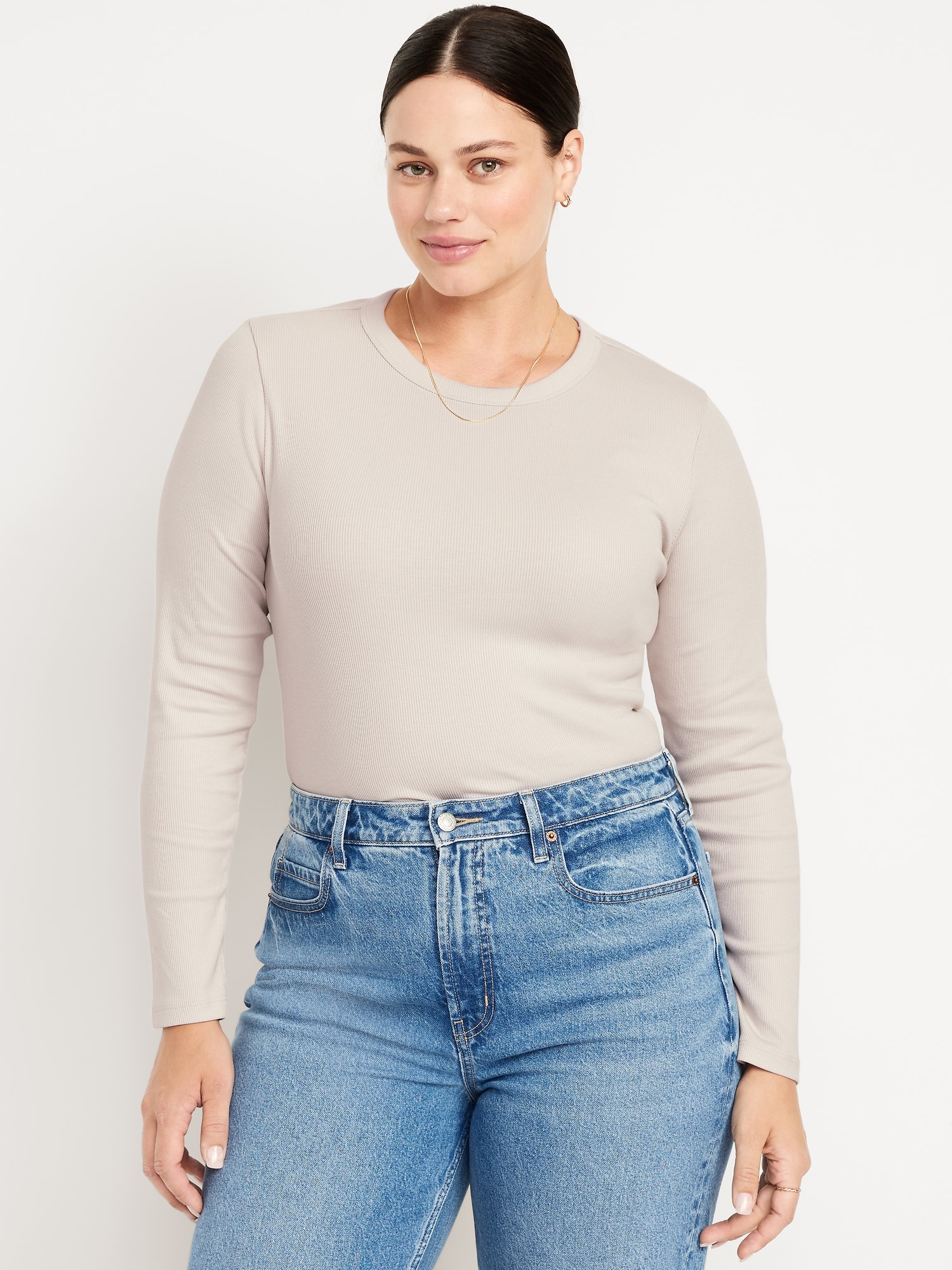 Snug Long-Sleeve Crew-Neck T-Shirt | Old Navy