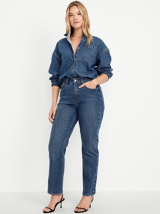 L'image numéro 4 présente Jean droit à taille très haute