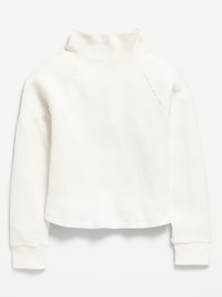 Image number 3 showing, CozePlush Waffle-Knit Henley Top for Girls