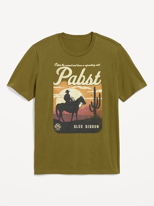L'image numéro 1 présente T-shirt Pabst Blue Ribbon©