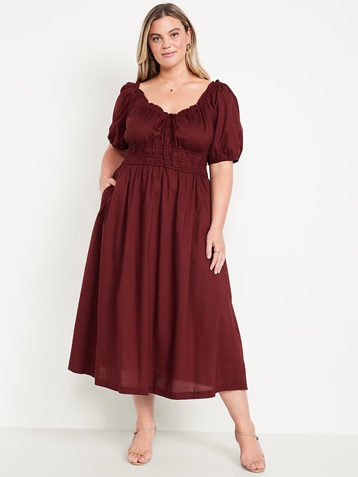 Image number 6 showing, Fit & Flare Puff-Sleeve Midi Dress