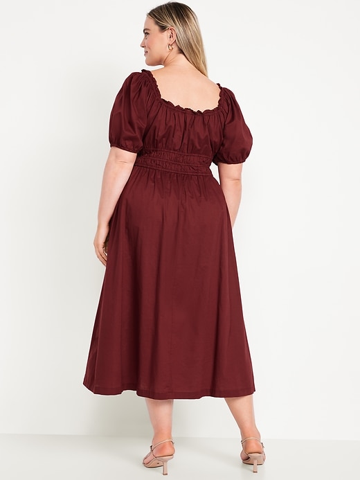 Image number 7 showing, Fit & Flare Puff-Sleeve Midi Dress