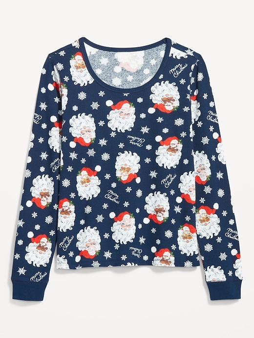 Image number 7 showing, Scoop-Neck Waffle Pajama Top for Women