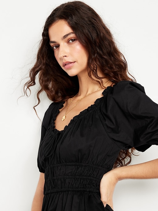 Image number 3 showing, Fit & Flare Puff-Sleeve Midi Dress
