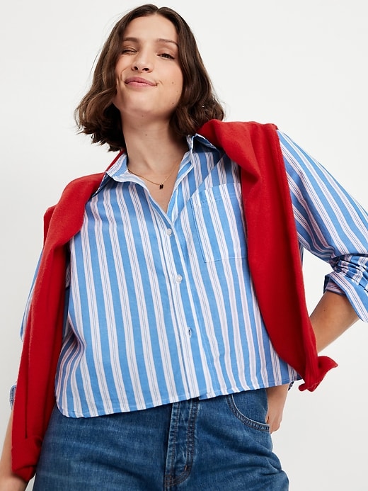 Image number 3 showing, Cropped Button-Down Shirt