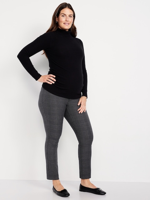 Maternity Full-Panel Pixie Ankle Pants - Gray
