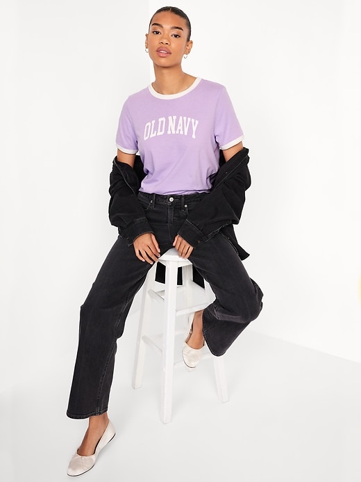 Image number 3 showing, EveryWear Logo-Graphic Ringer T-Shirt