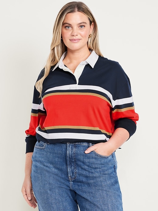 Image number 6 showing, Oversized Rugby-Stripe Top