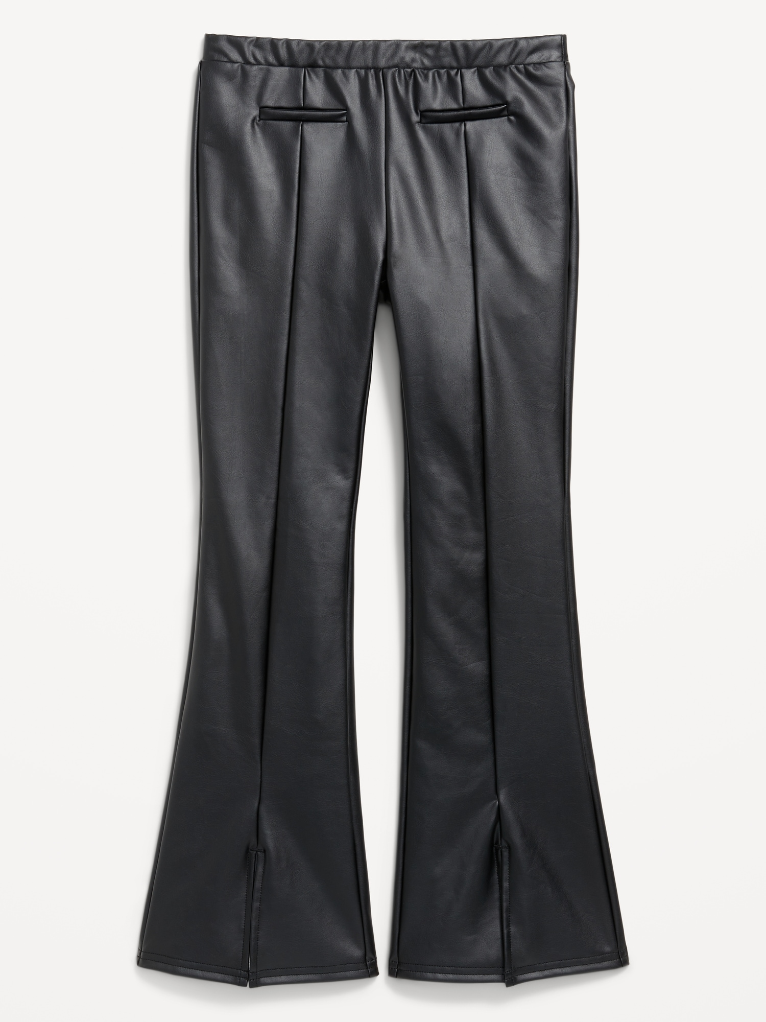 Faux-Leather Trouser Flare Pants for Girls
