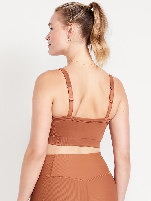 Image number 6 showing, Light Support Fluid Seamless Ribbed Sports Bra