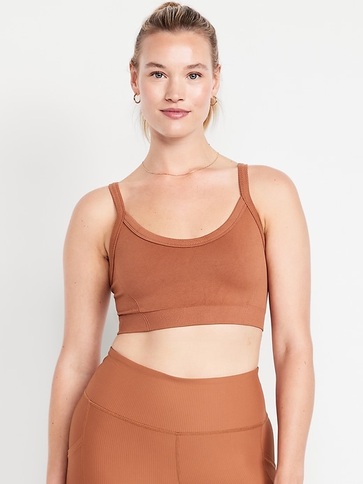 Image number 5 showing, Light Support Fluid Seamless Ribbed Sports Bra