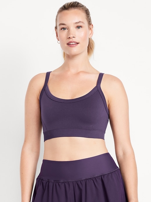 Image number 5 showing, Light Support Fluid Seamless Ribbed Sports Bra