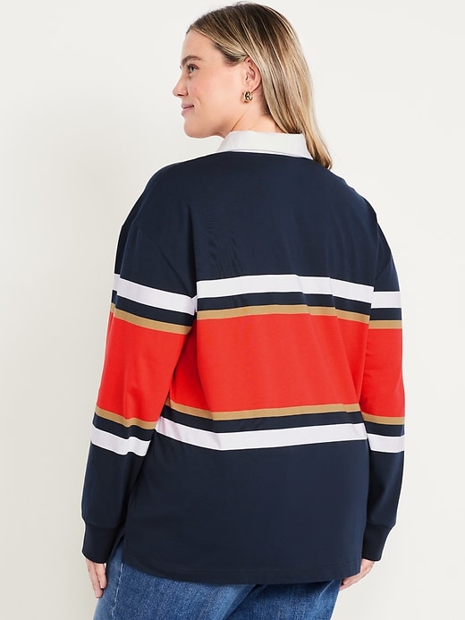 Image number 7 showing, Oversized Rugby-Stripe Top