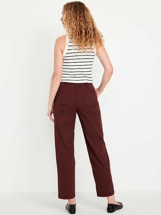 L'image numéro 3 présente Pantalon chino authentique à taille haute