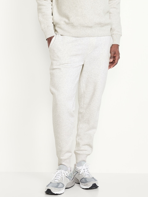 Pantalon de jogging effilé en coton ouaté à logo - Gris