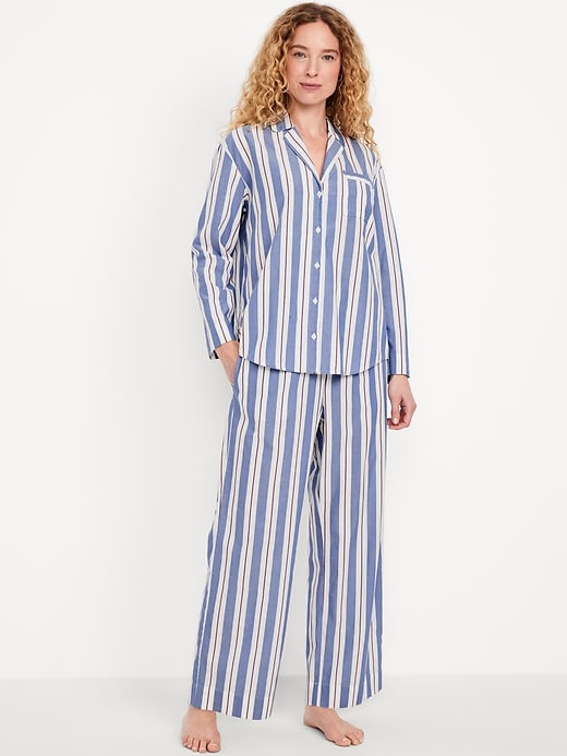 Image number 1 showing, Poplin Pajama Pant Set