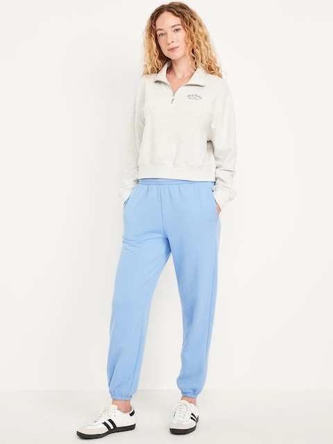 High-Waisted SoComfy Jogger Sweatpants - Blue