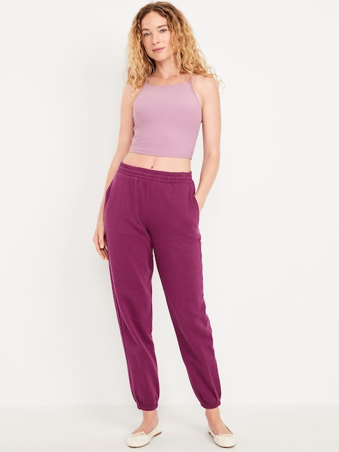 High-Waisted SoComfy Jogger Sweatpants - Purple