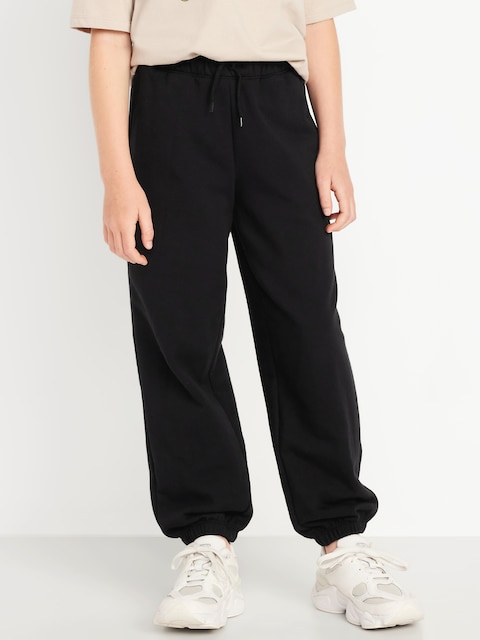 Favorite Fleece High-Waisted Jogger Sweatpants for Girls - Black