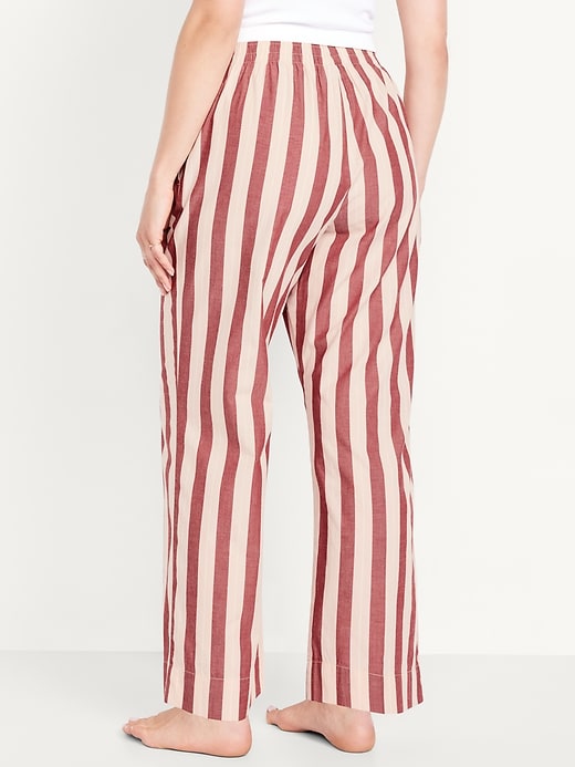 Image number 6 showing, High-Waisted Poplin Pajama Pant
