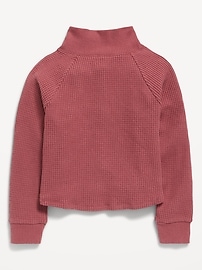 Image number 3 showing, CozePlush Waffle-Knit Henley Top for Girls