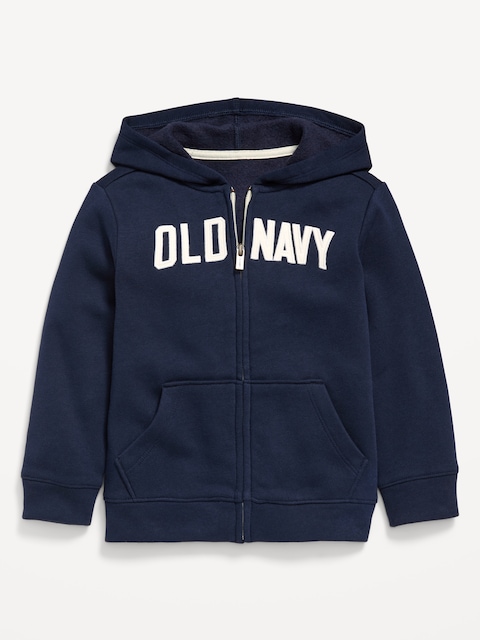 Unisex Logo-Graphic Zip Hoodie for Toddler - Blue