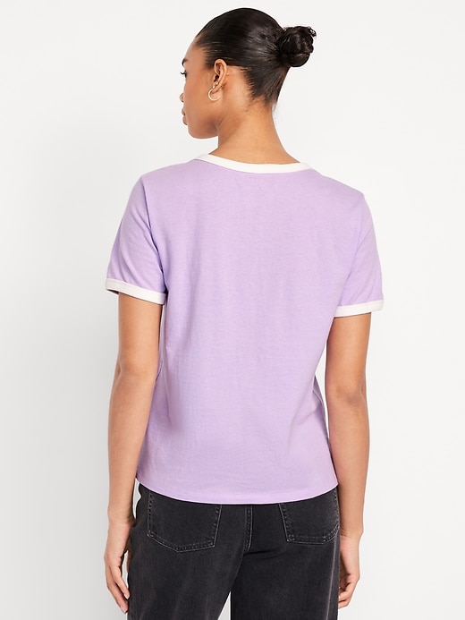 Image number 2 showing, EveryWear Logo-Graphic Ringer T-Shirt