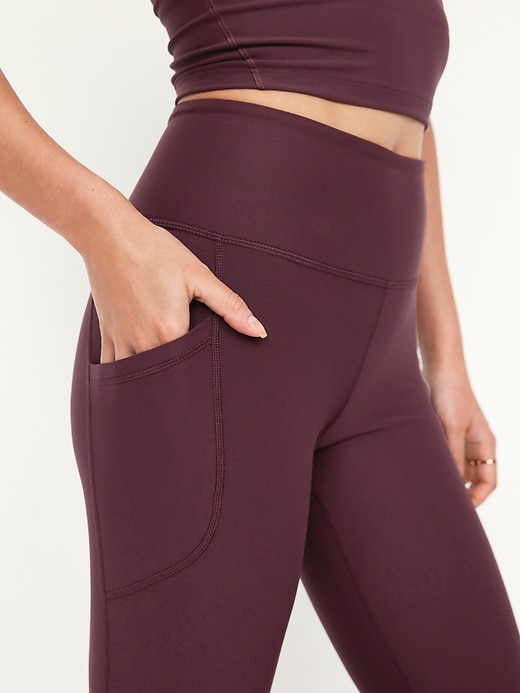 Image number 3 showing, High-Waisted PowerSoft Crop Pocket Leggings