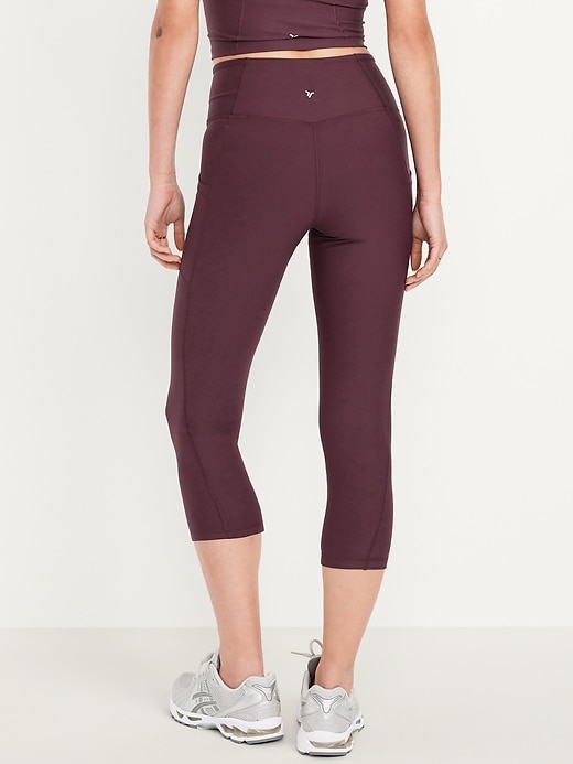 Image number 2 showing, High-Waisted PowerSoft Crop Pocket Leggings