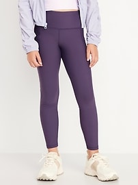 Image number 3 showing, High-Waisted PowerSoft 7/8-Length Side-Pocket Leggings for Girls