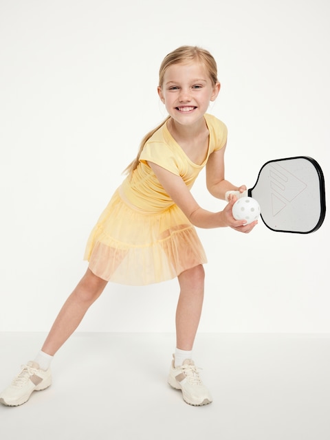 High-Waisted PowerSoft Tutu Skort for Girls - Honeydew
