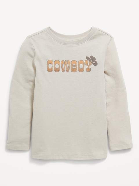 T-shirt à manches longues à imprimé unisexe pour tout-petit - Pierre