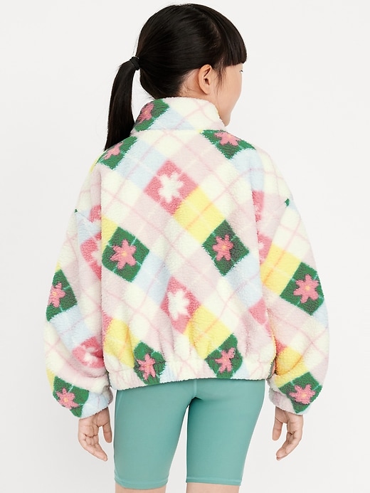 Image number 2 showing, Oversized Sherpa Zip Jacket for Girls