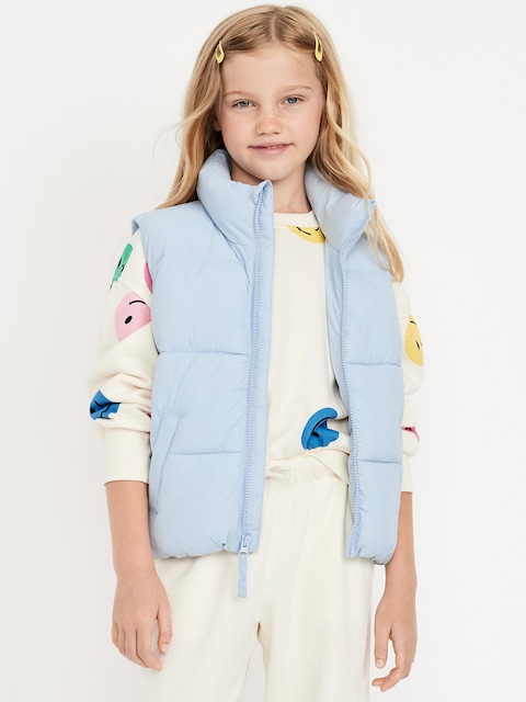 Gilet rembourré matelassé hydrorésistant pour fille