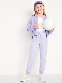 View large product image 3 of 4. Slim High-Waisted Dynamic Fleece Joggers for Girls