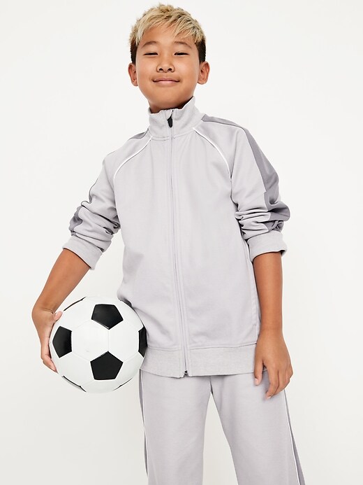 Image number 1 showing, Full-Zip Track Jacket for Boys