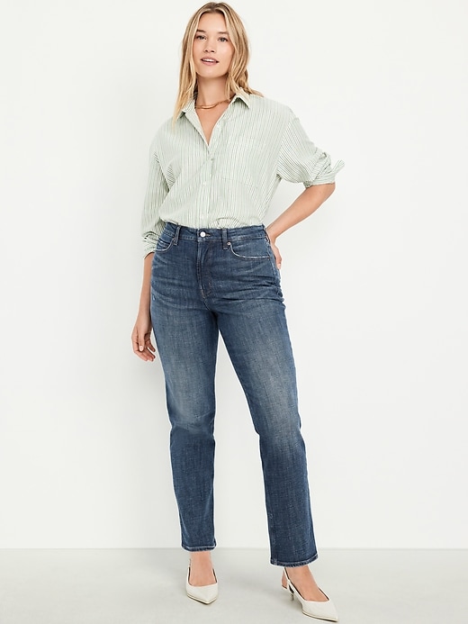 L'image numéro 4 présente Jean droit à taille très haute