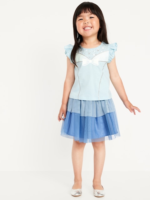 Ensemble t-shirt à imprimé Princesses de Disney © et jupe-tutu pour toute-petite fille - Multi