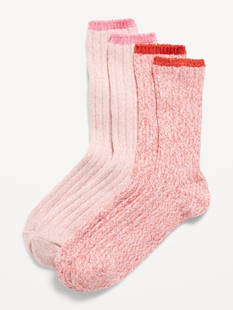 Chaussettes pour bottines jaspées pour fille (paquet de 3) - Assortiment Rose