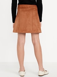Image number 2 showing, Faux-Suede Button-Front Skirt for Girls
