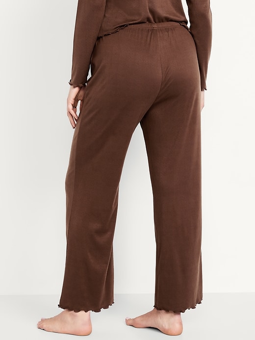 Image number 6 showing, High-Waisted Cozy Rib Pajama Pants