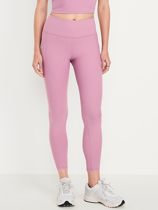 Image number 1 showing, High-Waisted PowerSoft 7/8 Pocket Leggings
