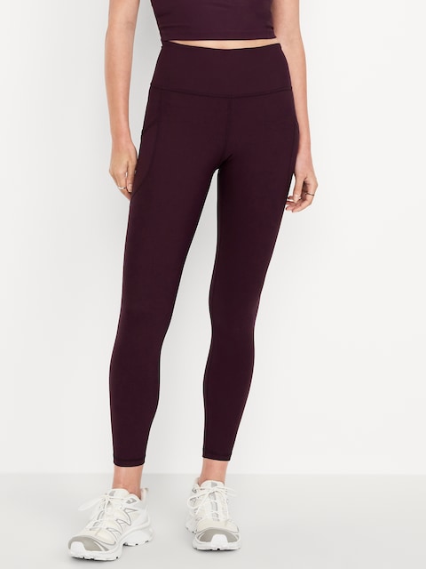 High-Waisted PowerSoft 7/8 Pocket Leggings - Dark Sepia