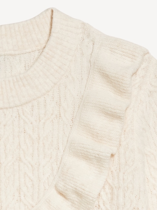 Image number 5 showing, Wool-Blend Cropped Ruffle Sweater