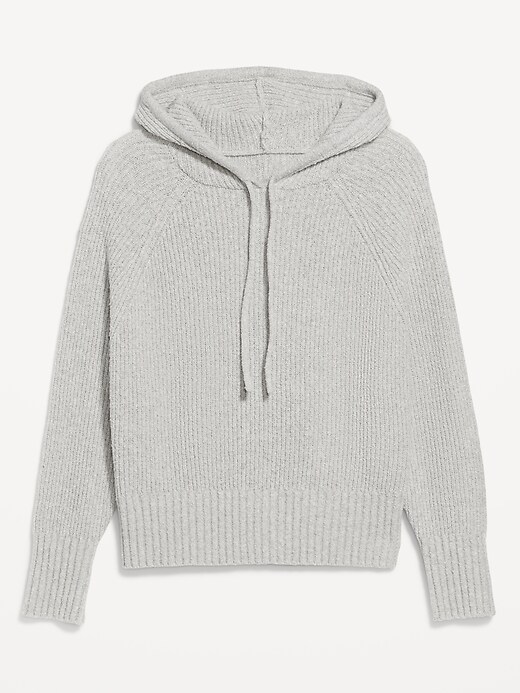 Image number 4 showing, Bouclé Pullover Hoodie Sweater